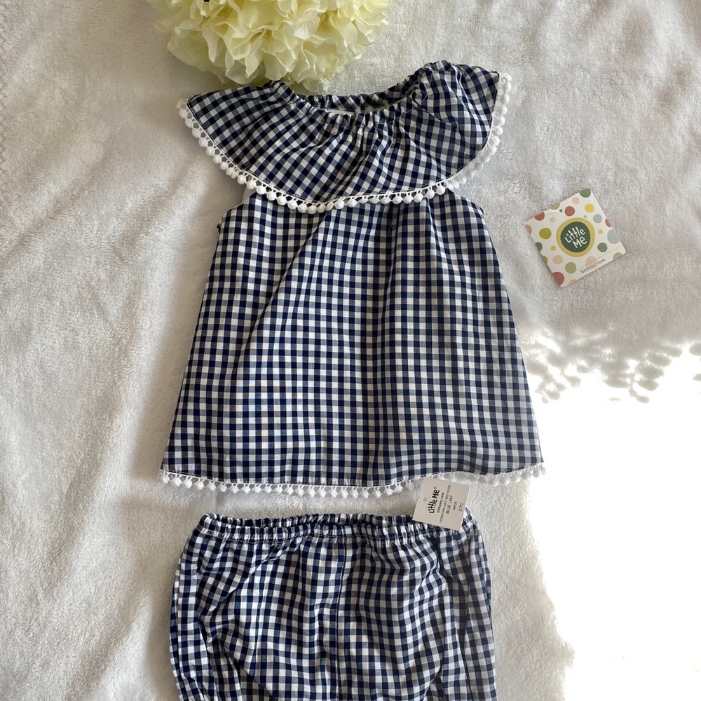 NWT! Little Me blouse and shorts set